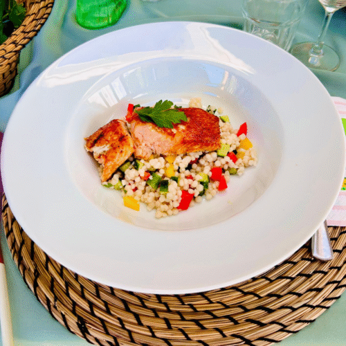 BBQ zal met zomerse parelcouscous