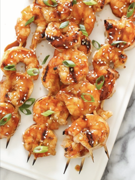 Gochujang garnalen met honing