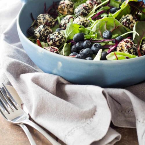 Verrassende warme geitenkaas salade