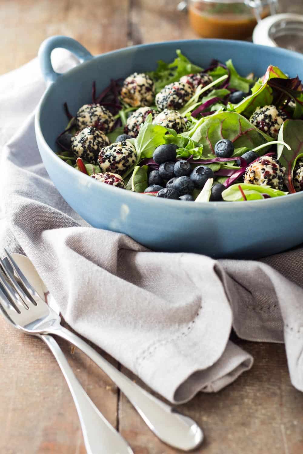 Verrassende warme geitenkaas salade