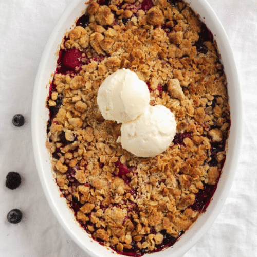 Warme bessen crumble