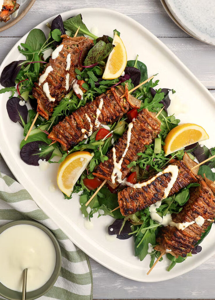 Tortilla kebab spiesjes