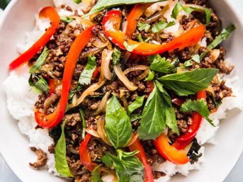 Thaise biefstuk met roerbakgroenten