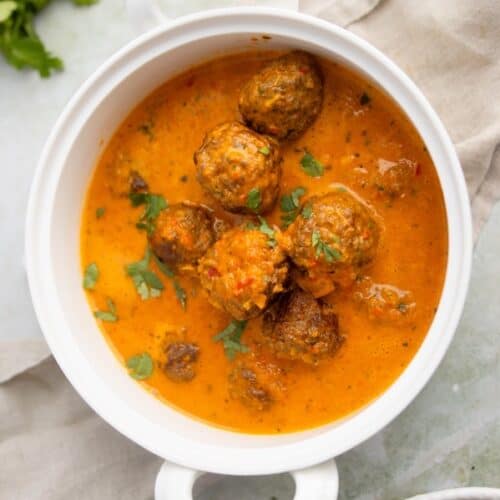 Romige kokos gehaktballetjes