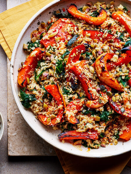 Harissa Pompoen salade