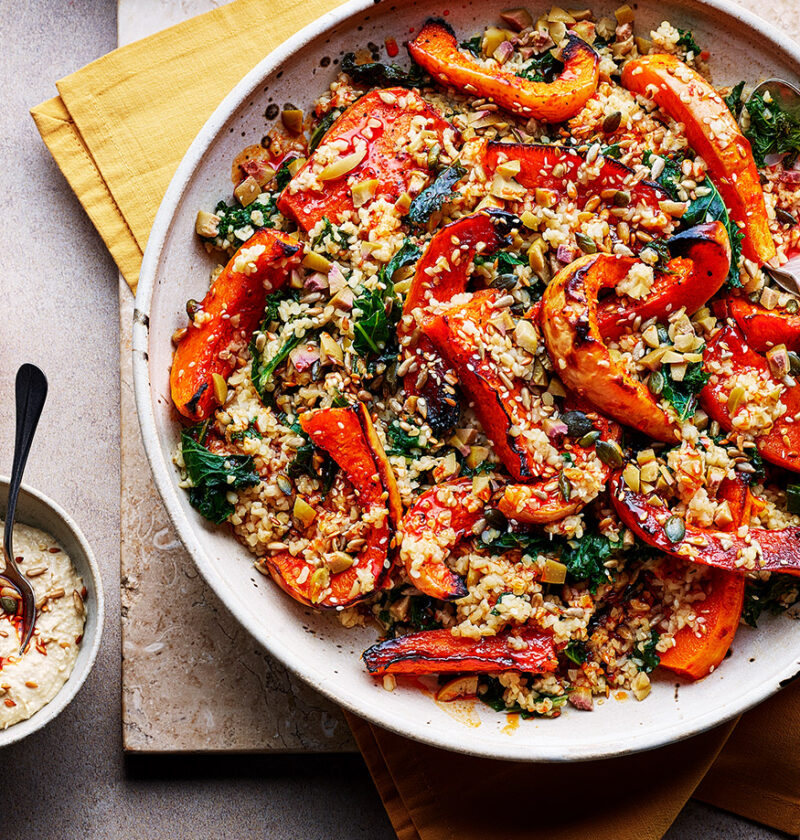 Harissa Pompoen salade