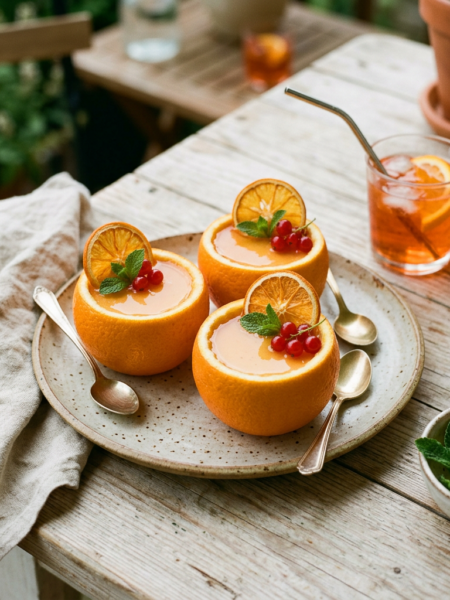 Aperol Spritz Panna Cotta