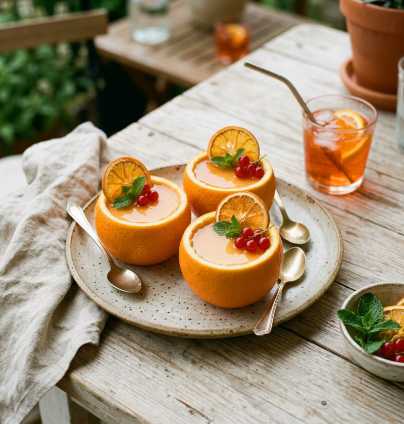 Aperol Spritz Panna Cotta