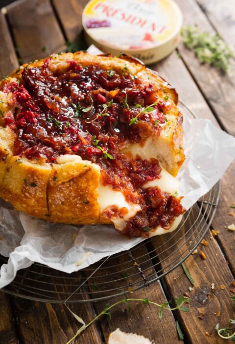 Gebakken pull apart brie
