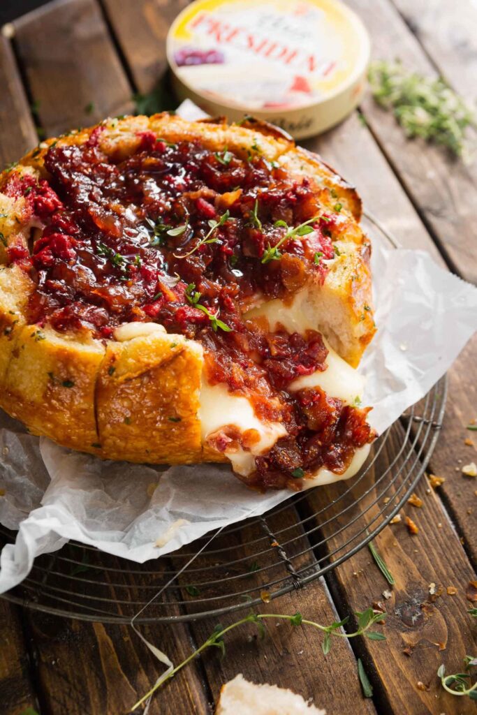 Gebakken pull apart brie